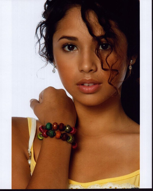 Jasmine V In Yellow Tank Top With Beaded Bracelet Photo Print - Item # MVM56365