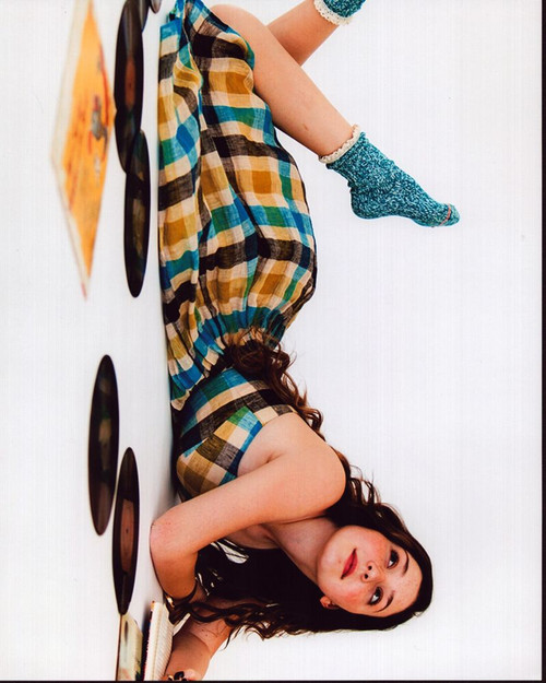 Cozi Zuehlsdorff Laying With Records Photo Print - Item # MVM58589