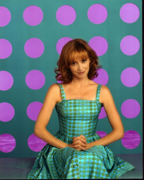 Wendy Makkena In Green And Blue Dress With Polka Dot Background Photo Print - Item # MVM56867