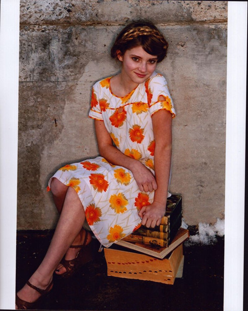 Willow Shields In Orange Floral Dress Photo Print - Item # MVM55180