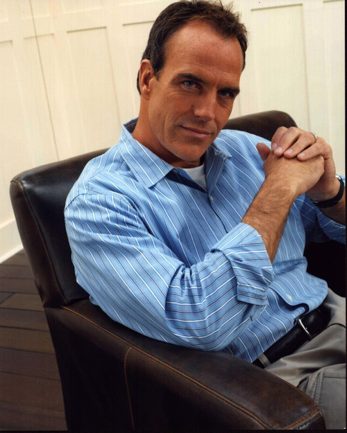 Richard Burgi Sitting In Blue Striped Shirt Photo Print - Item # MVM57899
