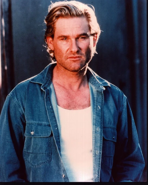 Kurt Russell In Unbuttoned Denim Shirt Photo Print