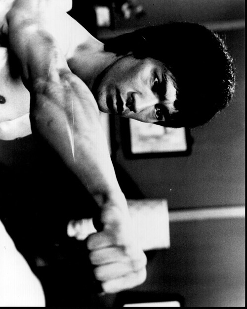 Bruce Lee Close Up Punching Black And White Photo Print - Item # MVM56254