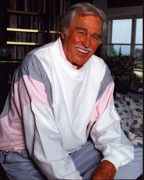 Howard Keel Smiling In White And Gray Sweatshirt Photo Print