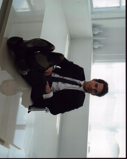 Matt Bomer In Suit With Feet On Table Photo Print
