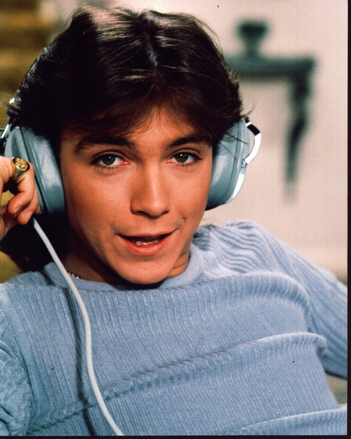 David Cassidy Wearing Headphones In Blue Sweater Photo Print - Item # MVM55886