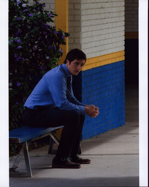 Beau Mirchoff Sitting On Bench In Awkward. Photo Print