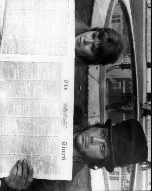 Shani Wallis And Oliver Reed With Newspaper In Oliver! Black And White Photo Print