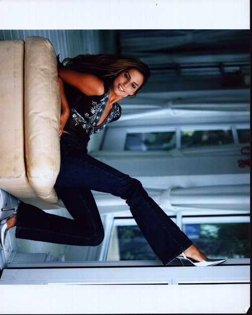 Genesis Rodriguez In Jeans With Leg Up Photo Print