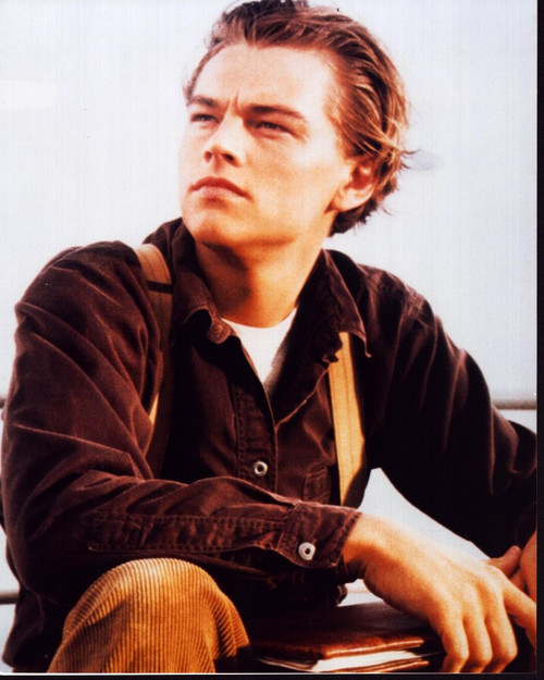Leonardo Dicaprio In Brown Shirt And Suspenders In Titanic Photo Print - Item # MVM56167