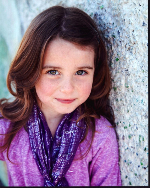 Caige Coulter Headshot In Purple Top And Scarf Photo Print