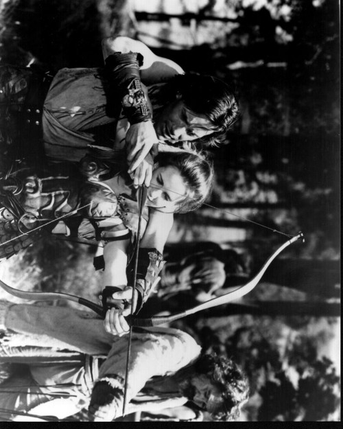 Kevin Sorbo And Ren�e O'Connor In Hercules: The Legendary Journeys - Hercules And The Lost Kingdom Black And White Photo Print - Item # MVM57673