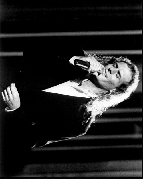 Michael Bolton Singing On Stage Black And White Photo Print - Item # MVM70060