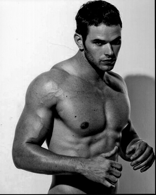 Kellan Lutz Shirtless With Arms Up Black And White Photo Print - Item # MVM59504