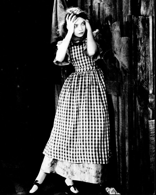 Lillian Gish In Checkered Dress Black And White Photo Print - Item # MVM56643