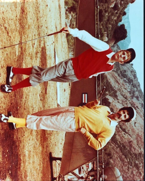 Donald Sutherland And Elliott Gould In Golf Outfits For M*A*S*H Photo Print - Item # MVM59526