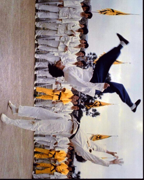 Bruce Lee Back Flipping Off Of Robert Wall In Enter The Dragon Photo Print - Item # MVM58145