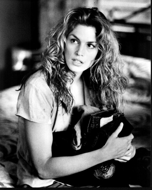 Cindy Crawford Holding Clothes In Fair Game Black And White Photo Print - Item # MVM56086