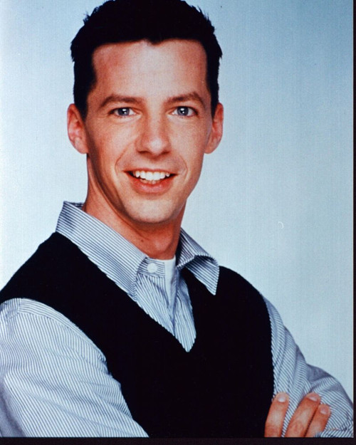 Sean Hayes In Striped Shirt And Sweater Vest Photo Print - Item # MVM59496