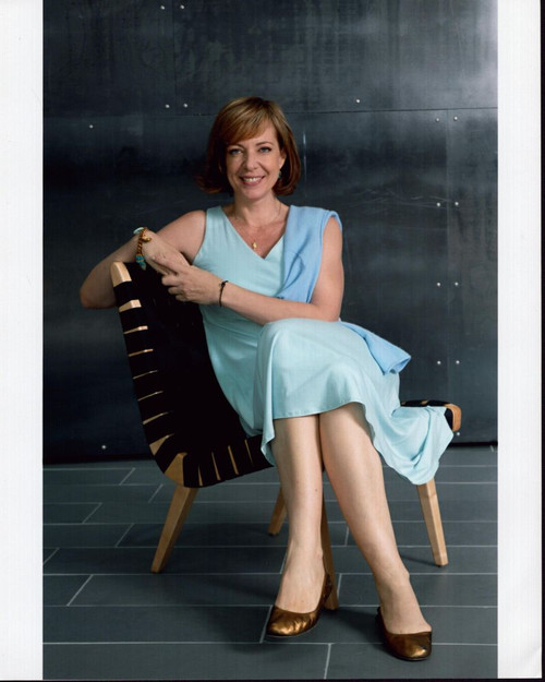 Allison Janney Wearing Blue Dress In Chair Photo Print - Item # MVM59466