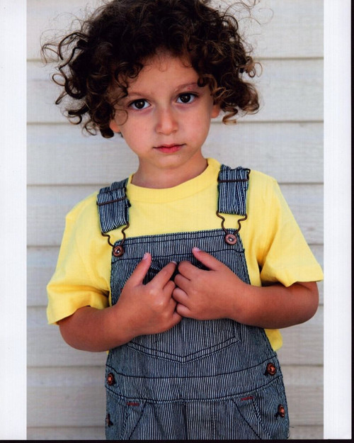 August Maturo In Overalls And Yellow Shirt Photo Print - Item # MVM55699