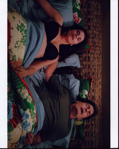 Jennifer Taylor And Charlie Sheen In Bed For Two And A Half Men Photo Print - Item # MVM57579