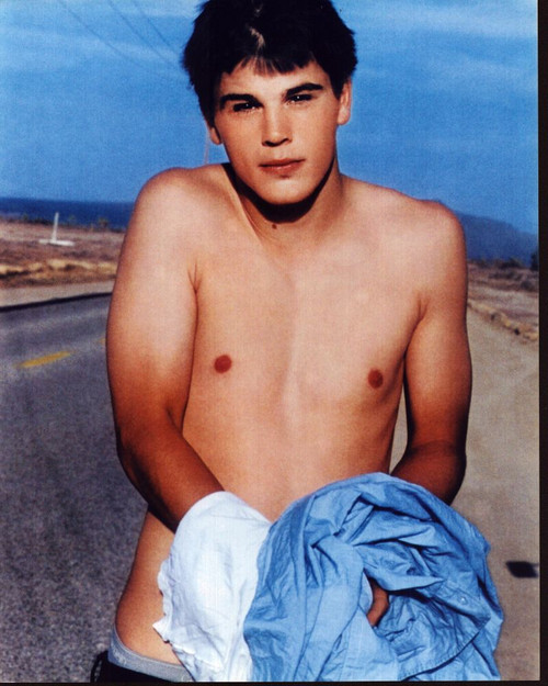 Josh Hartnett On Road Taking Shirt Off Photo Print