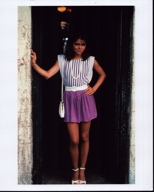 Donna Wilkes In Purple And White Outfit In  Angel Photo Print - Item # MVM57551