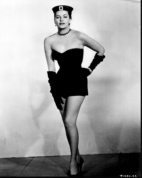 Yvonne De Carlo In Strapless Romper Black And White Photo Print - Item # MVM60038