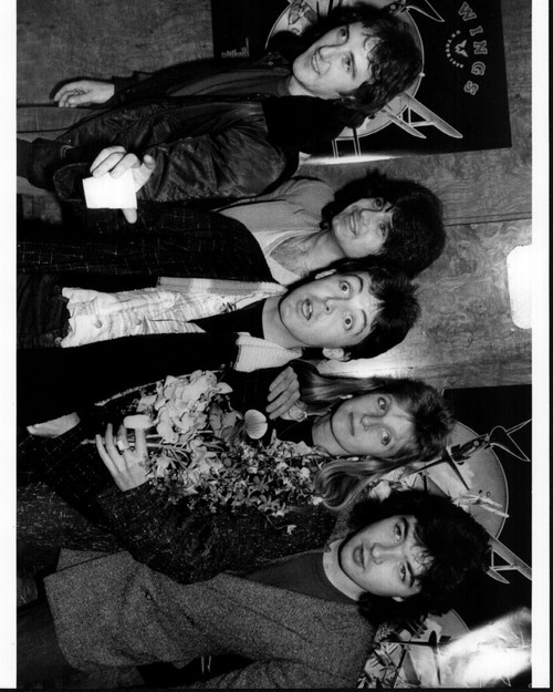 Paul Mccartney And Wings With Flowers Black And White Photo Print - Item # MVM58001