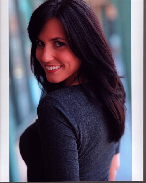 Bridget Mcmanus Looking Over Shoulder In Gray Top Photo Print
