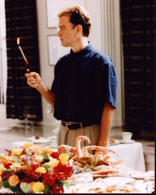 Tom Hanks Holding Lighter In Cast Away Photo Print