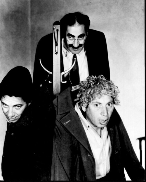 Marx Brothers With Coat Rack Black And White Photo Print - Item # MVM56525