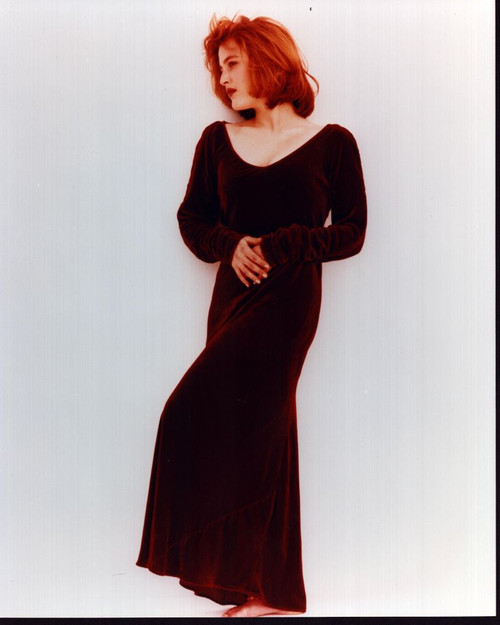 Gillian Anderson In Long Sleeve Velvet Dress Photo Print - Item # MVM55479