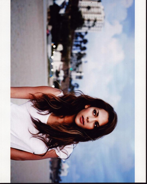 Inbar Lavi In White Shirt On Beach Photo Print