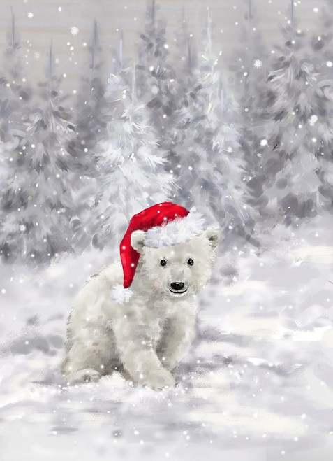 Polar Bear in Wood 2 Poster Print - MAKIKO