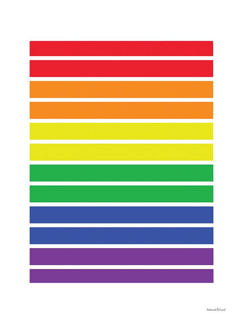Pride Stripes I Poster Print - And lined lettered