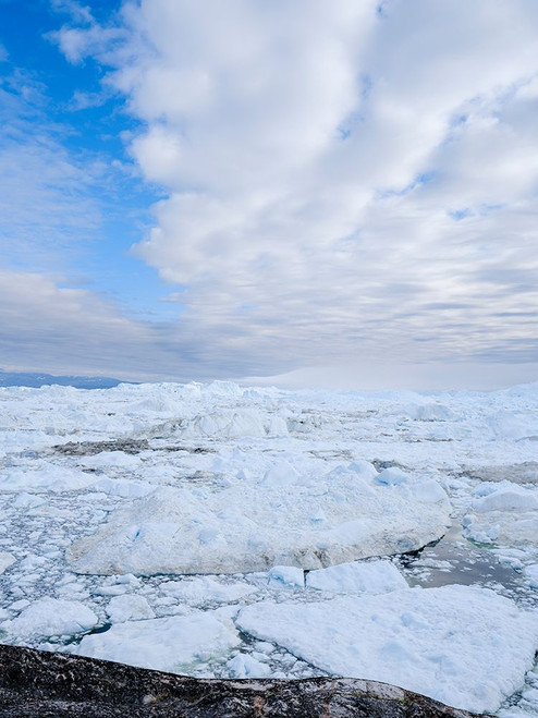 Ilulissat Icefjord at Disko Bay The Icefjord is listed as UNESCO World Heritage Greenland Poster Print - Martin Zwick