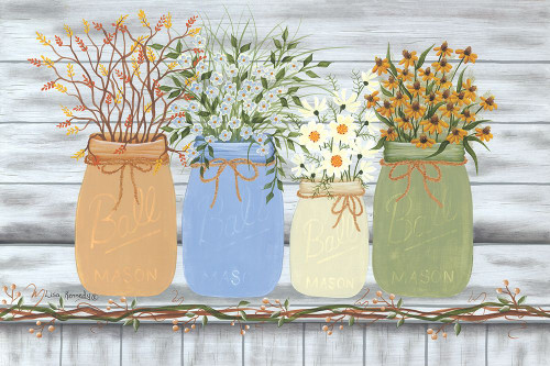 Country Flowers Poster Print - Lisa Kennedy