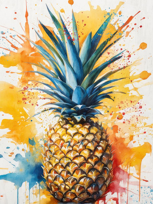 Pineapple Splash 2 Poster Print - Kimberly Allen