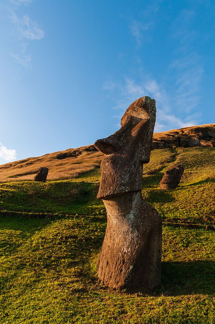 Moai statue at Rano Raraku Rapa Nui-Easter island-Chile Poster Print - Sergio Pitamitz