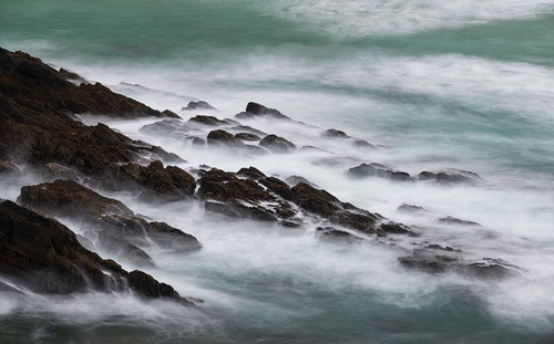 Ireland-County Kerry-Dunmore Head Scenic of waves on shore rocks Poster Print - Gallery Jaynes