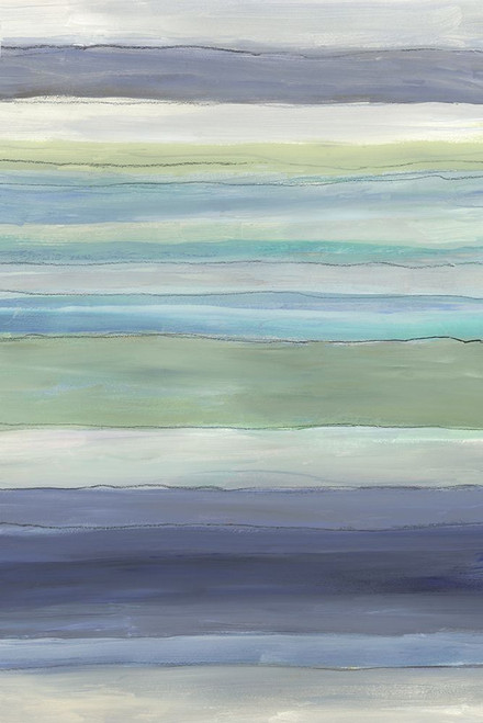 Soft Stripe Blue I Poster Print - Allison Pearce