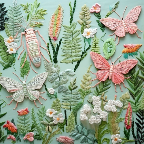 Butterflies Patch Poster Print - Roozbeh