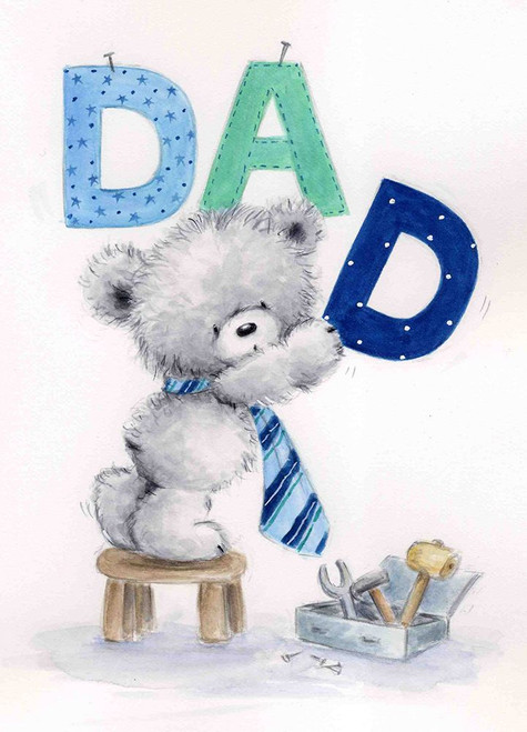 Grey Bear DAD Poster Print - MAKIKO