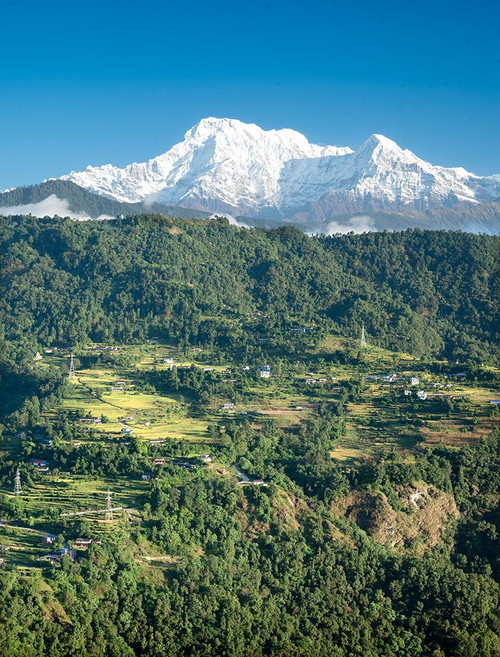 Nepal-vlley and Annapurna Range Poster Print - Janell Davidson