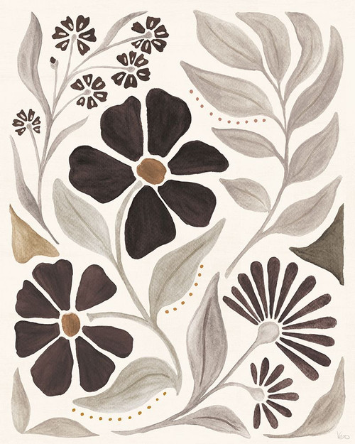 Modern Petals III Neutral Poster Print - Veronique Charron