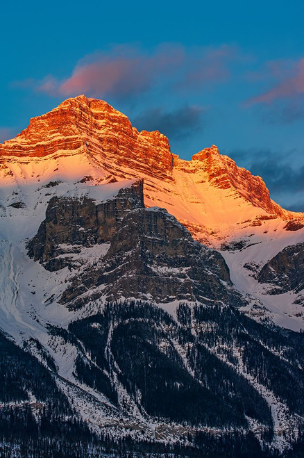 Canada-Alberta-Banff National Park Mt Rundle at sunset Poster Print - Gallery Jaynes