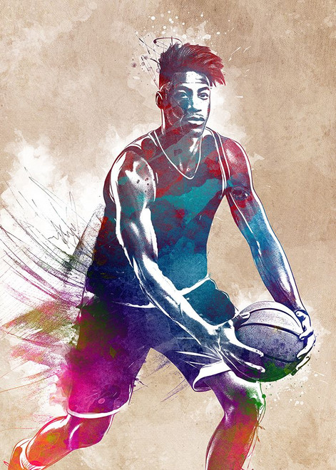 Basketball sport art 3 Poster Print - Justyna Jaszke