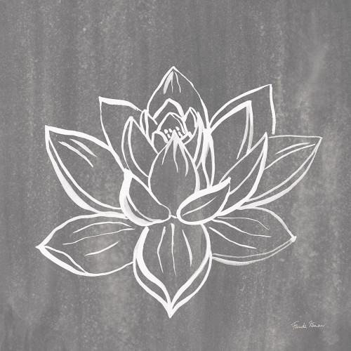 Lotus on Silver Poster Print - Farida Zaman